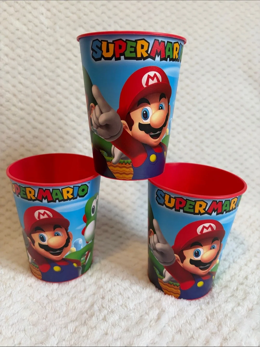 Nintendo Super Mario Plastic Party Cups 16 Oz - 3 Pack